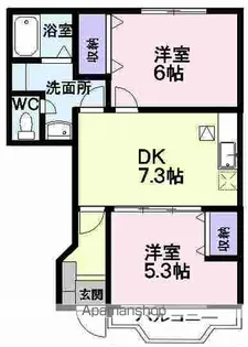 フォンテーヌ【1階】の間取り