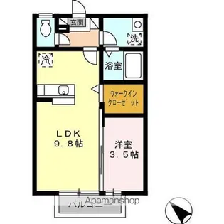 Ariga10 B棟【2階】の間取り