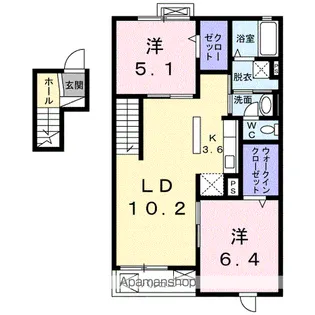 コモダ ピア ボンド【401号室】の間取り