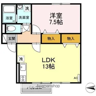 セジュールさびしろ AB【2階】の間取り