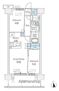 スカイグランデ津田沼【2階】の間取り