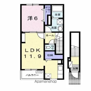 クレール港町【2階】の間取り