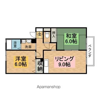 エミネントA・B棟【2階】の間取り