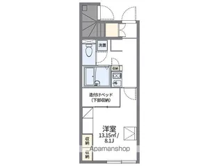 レオパレスNEW伊部【110号室】の間取り