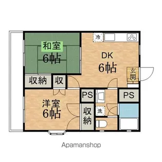 ペアヒル高幡Ⅱ【101号室】の間取り