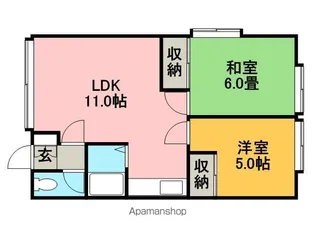 ハイツ香【2階】の間取り
