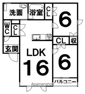 TOWN新町東1 T&K【3階】の間取り