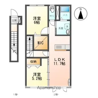 オーロラウェーブ【2階】の間取り