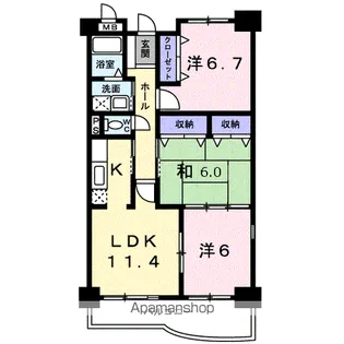 アトリウム コーツ【4階】の間取り