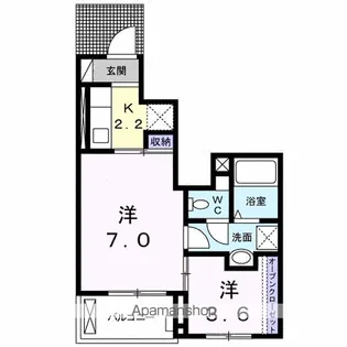 トラディション石巻【1階】の間取り