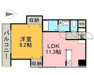 プロビデンス葵タワー【2階】の間取り