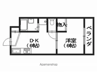 クレストビュー長束【2階】の間取り