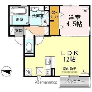 ビオトープ一の坂【1階】の間取り