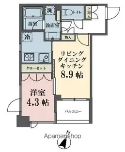 メゾンビスタ渋谷宇田川【3階】の間取り