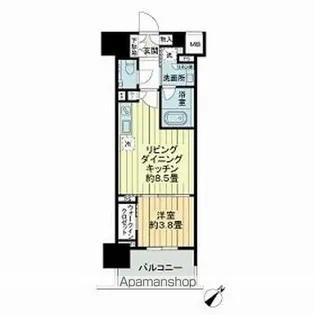 オープンレジデンシア博多住吉【5階】の間取り
