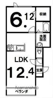 デスパシオⅢ【2-C号室】の間取り
