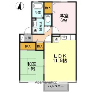 プレミールHAMA A【2階】の間取り