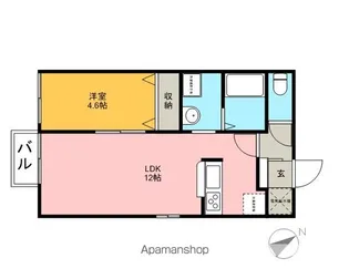 ボナール・アレー【1階】の間取り