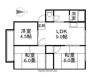 サンシティ中御所【1階】の間取り