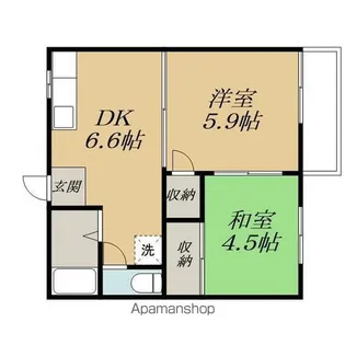 カルフールOMORI A棟【206号室】の間取り