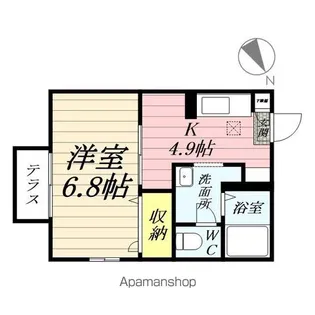 カーサ青葉【1階】の間取り