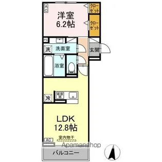 DーHILLS龍禅寺II【2階】の間取り