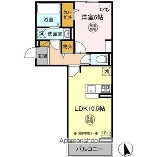 エースコートⅢ【3階】の間取り