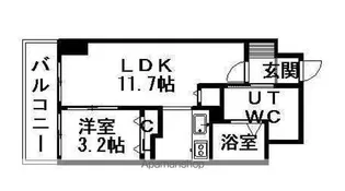 レジディア大通西【10階】の間取り