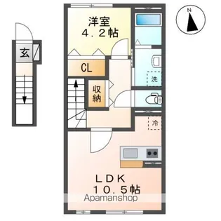 プレンティフル芳賀【203号室】の間取り