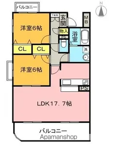 AMBIENTE【1階】の間取り