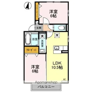 エスパース・リベルテ【2階】の間取り