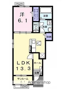 ラヴィエールII【1階】の間取り