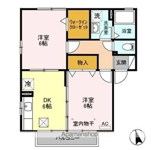 フォンティーヌ ABCD【1階】の間取り