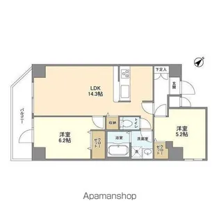 アルファコート王子2【9階】の間取り