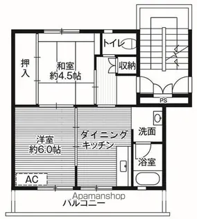 ビレッジハウス柴宿1号棟【103号室】の間取り