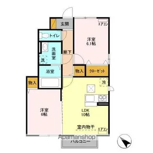 グランドゥールレジデンス【1階】の間取り