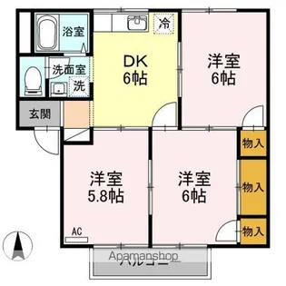 ルミエール22 B棟【2階】の間取り