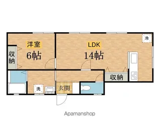 フェルトムントⅢ【201号室】の間取り
