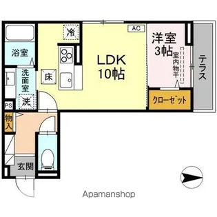 JーROOM妃 VII番館 屋代駅前【1階】の間取り