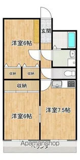 パークサイド早水 壱番館【201号室】の間取り