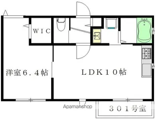 CASA SUMI(カーサスミ)【301号室】の間取り