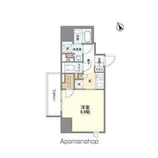 シェフルール新御徒町Ⅱ【4階】の間取り