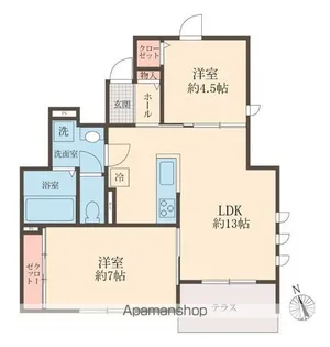 東京都世田谷区代田1丁目【アパート】の間取り
