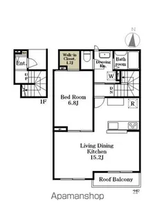 MAISON TINK【F号室】の間取り