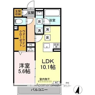 CLAIR島田【1階】の間取り