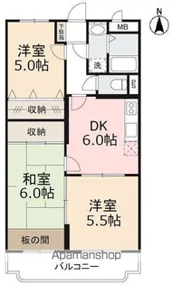 リッチアイランドⅠ【303号室】の間取り