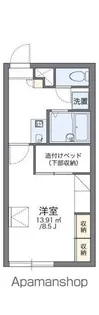 レオパレスサザンヒルズ雅【205号室】の間取り