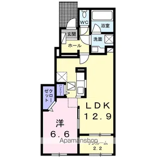 ベル フォレ12.B【1階】の間取り