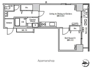 トリニティー芝浦【11階】の間取り