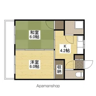 嵯峨野ハイツ【3階】の間取り